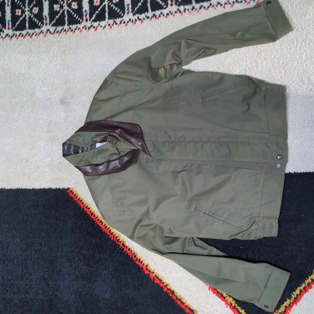 Remy brand Men's bomber jacket, leather trimmed - Size 42
